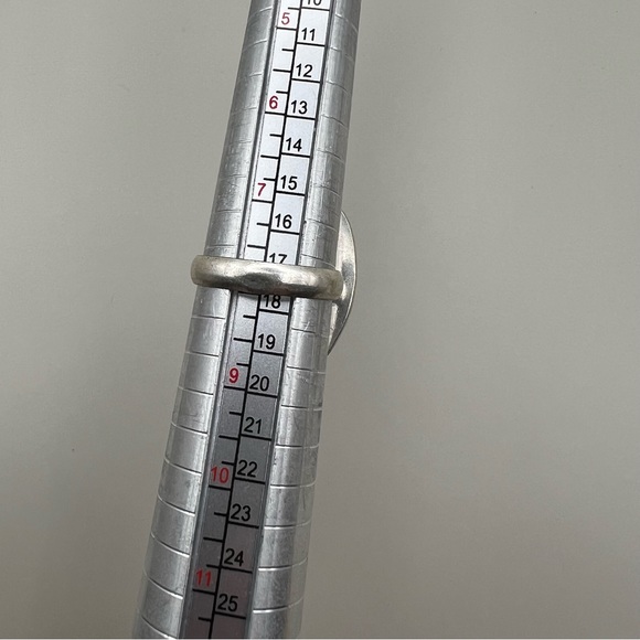 New Green Moss Prehnite Stone Crystal Silver Overlay Ring Size 8 - Picture 5 of 5